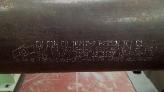 WMS8000_02 pin stamping on tube surface